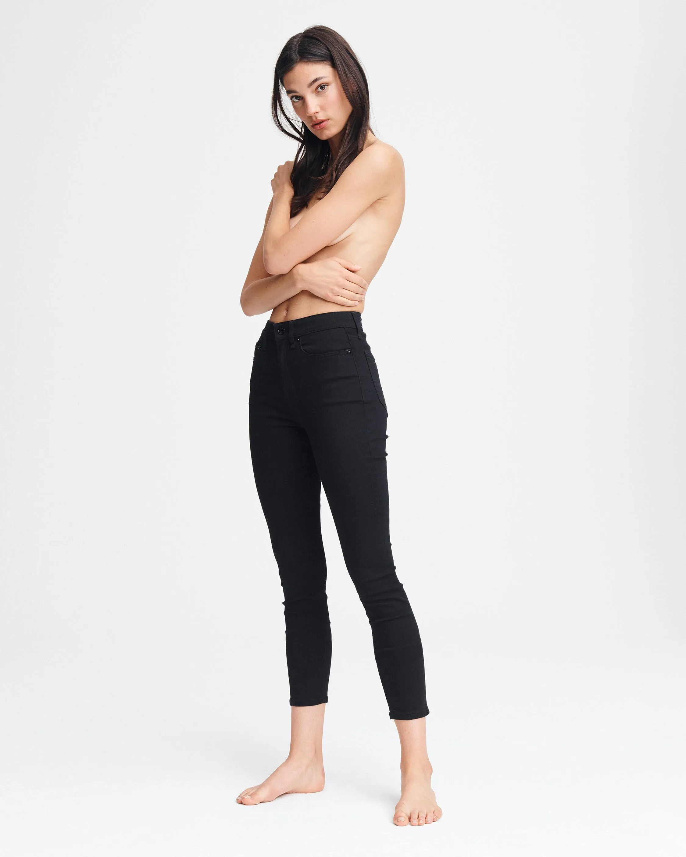 Rag & Bone - Nina High-Rise Ankle Skinny in Black