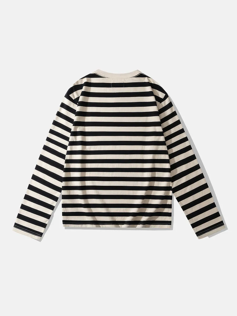 Retro Striped Long-sleeve Deck T-shirt