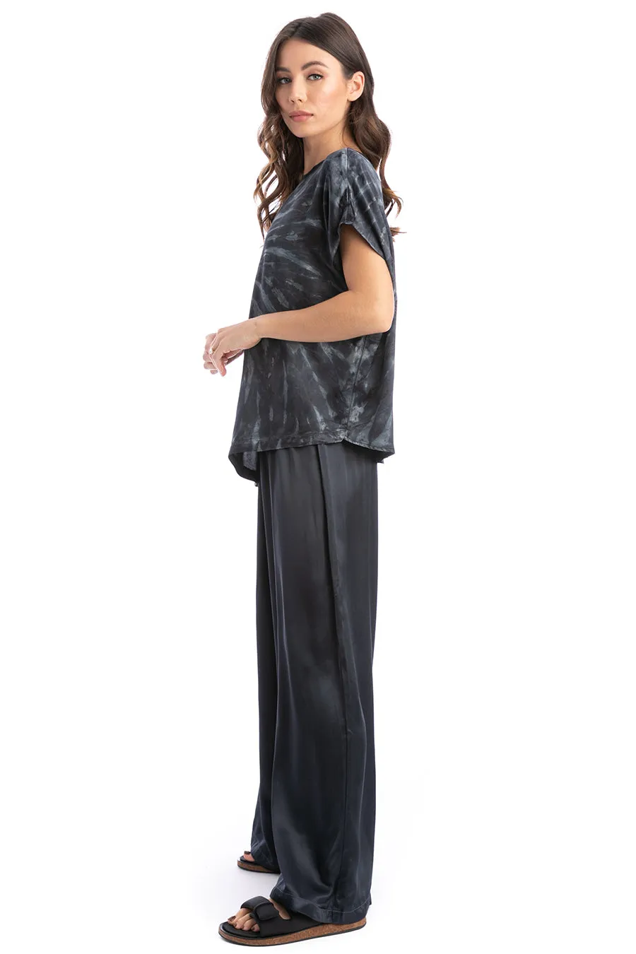 Satin Asymmetric Tuck-It Top