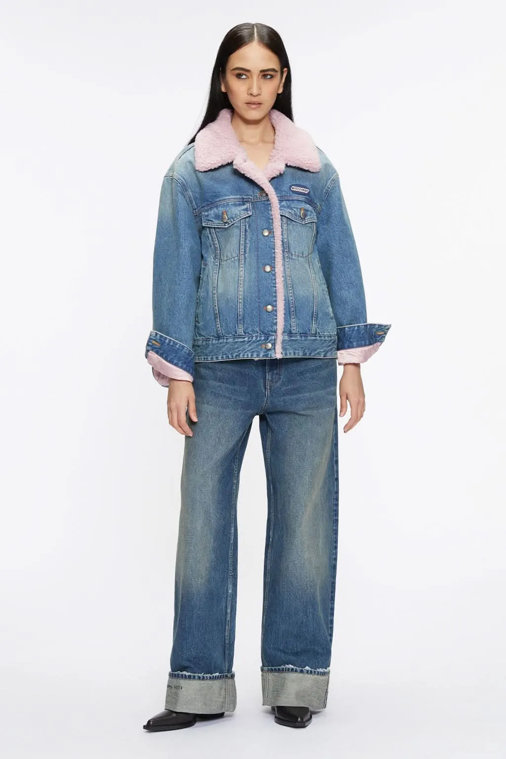 Shearling Collar Denim Jacket