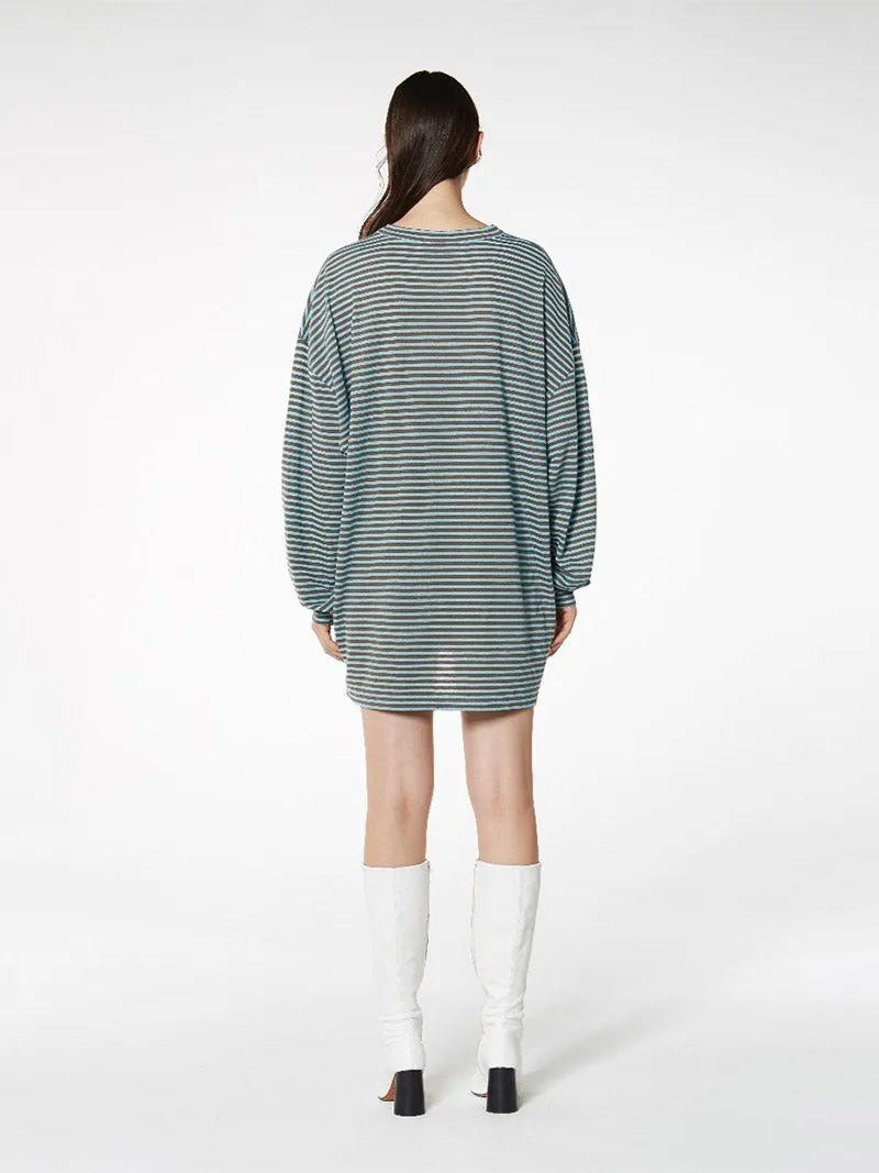 STRIPED TOWERL L/SLV TEE