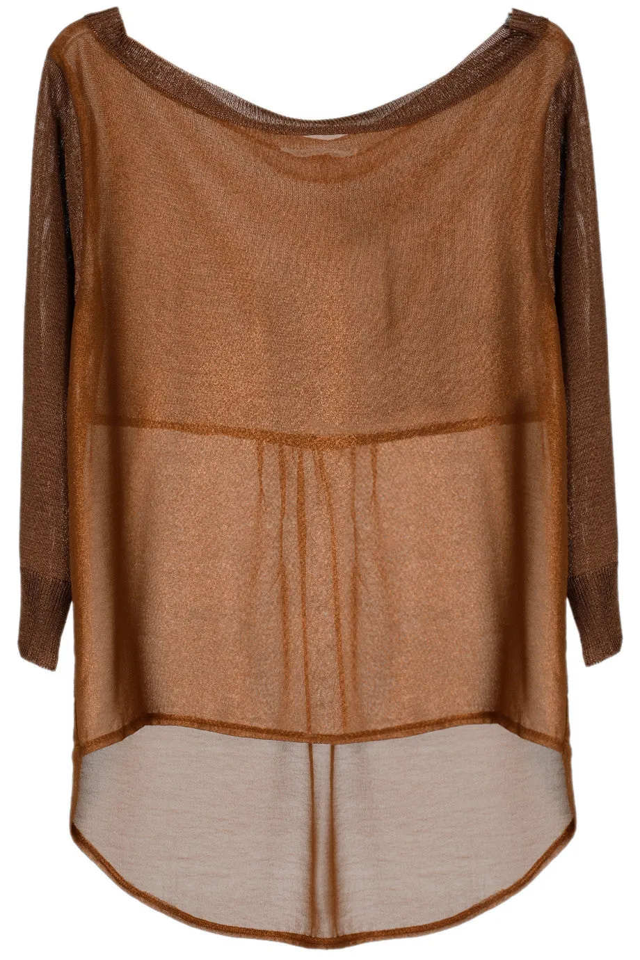 TAMILA Bronze Sheer Blouse