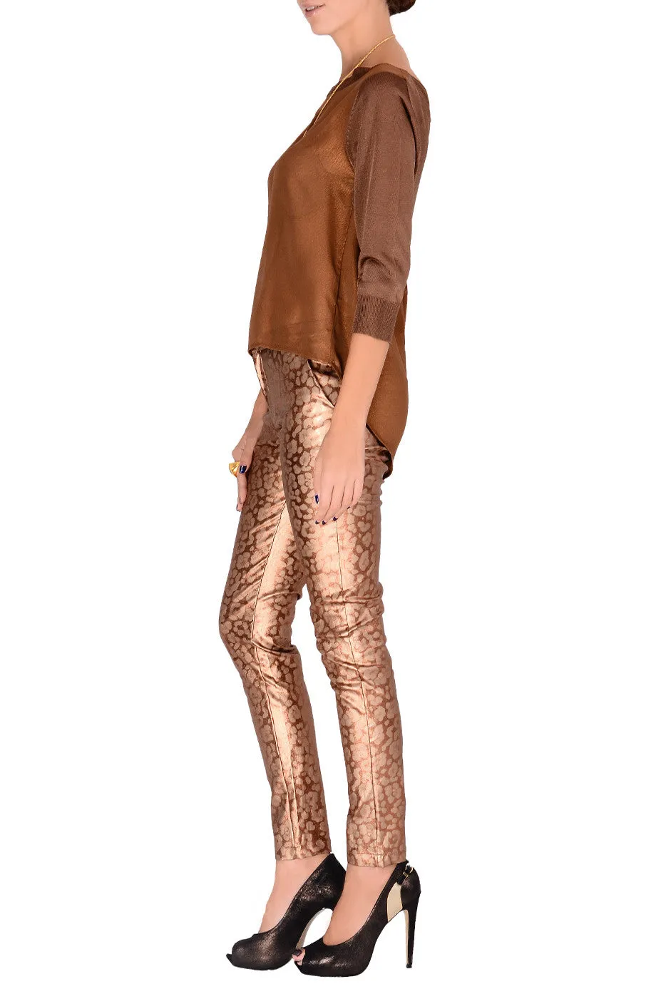 TAMILA Bronze Sheer Blouse