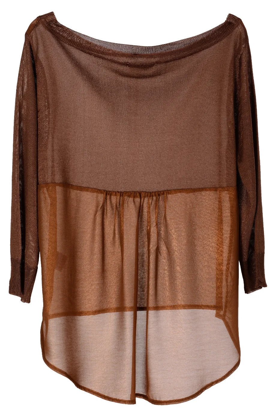 TAMILA Bronze Sheer Blouse