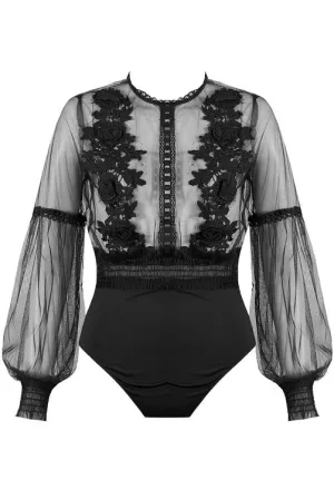 Temptation Lace Bodysuit (Black)