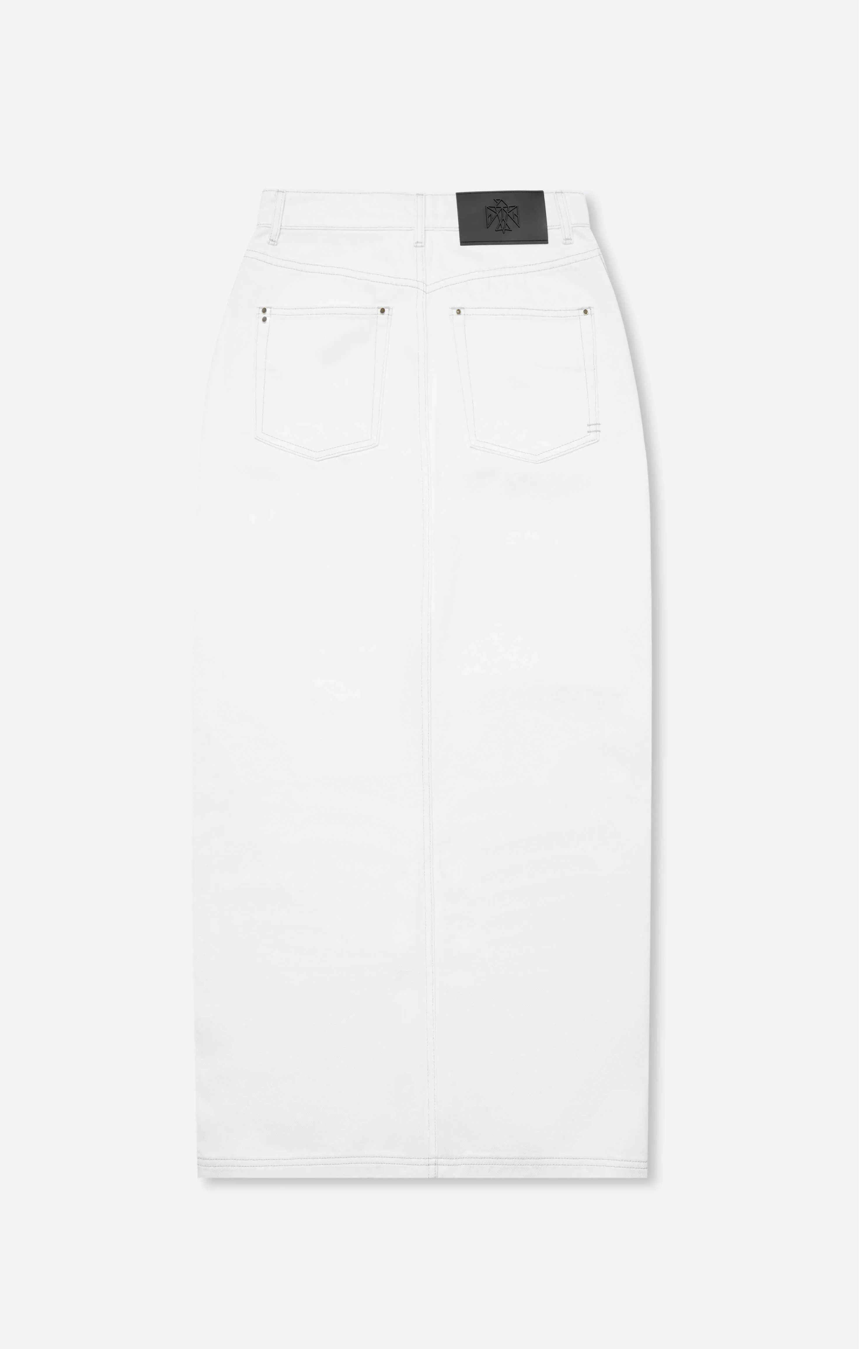 THE DENIM MAXI SKIRT - CRISP WHITE