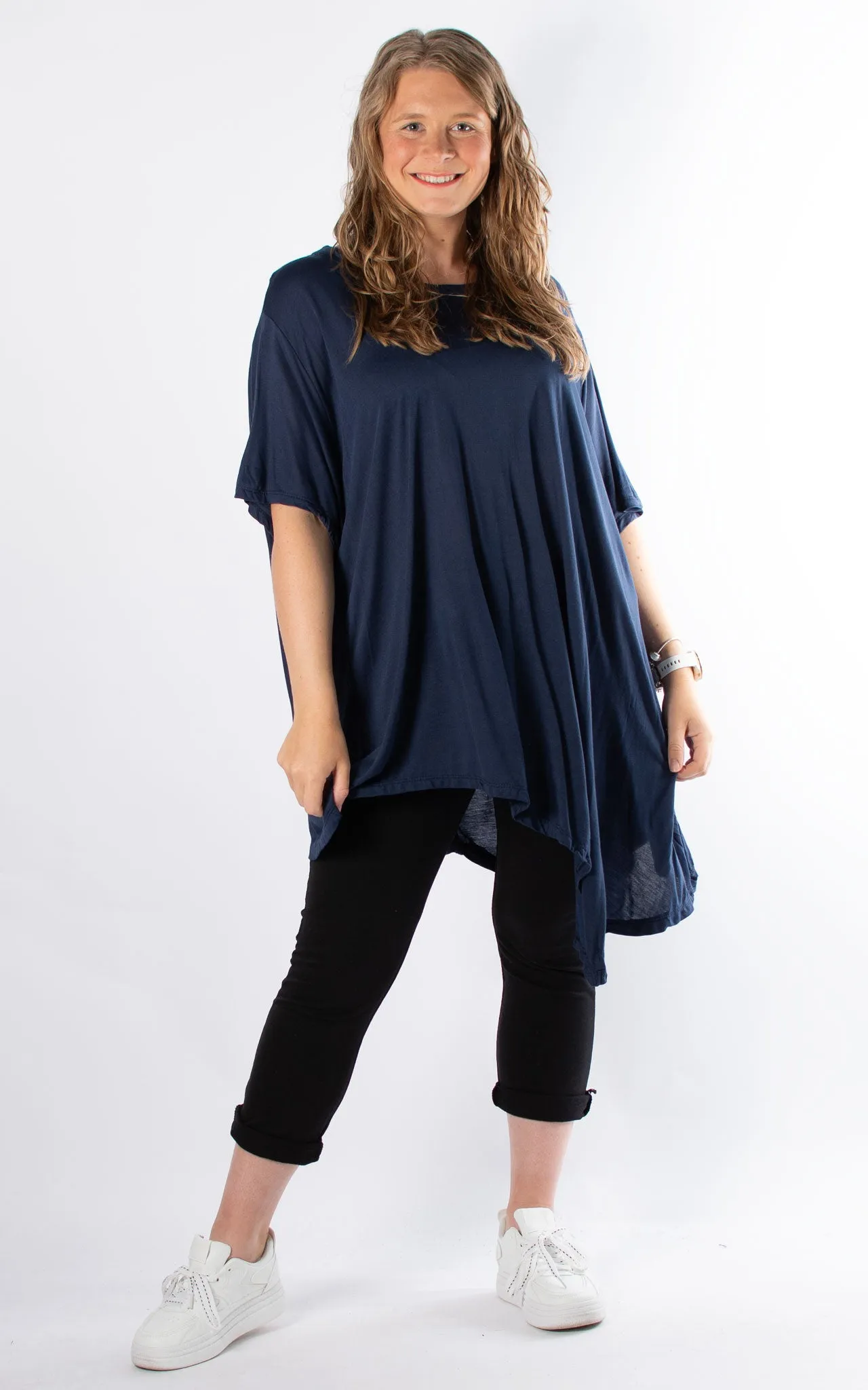 Tina Asymmetric Top | Navy