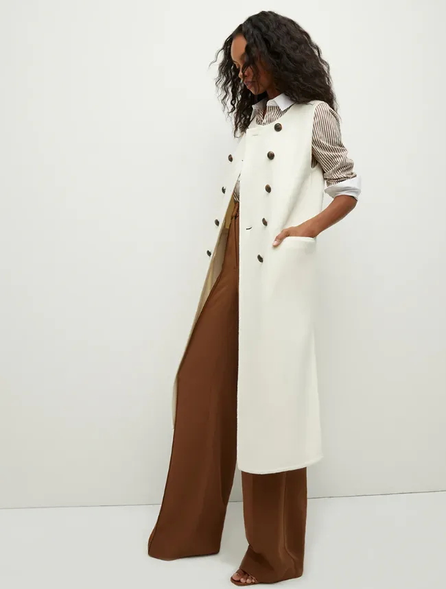 Veronica Beard Hoxton Vest Ivory