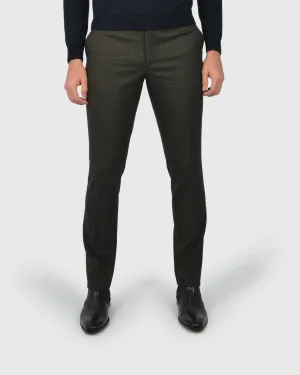 VINCENT & FRANKS S21701206/6 BRN CHECK SLIM TROUSER