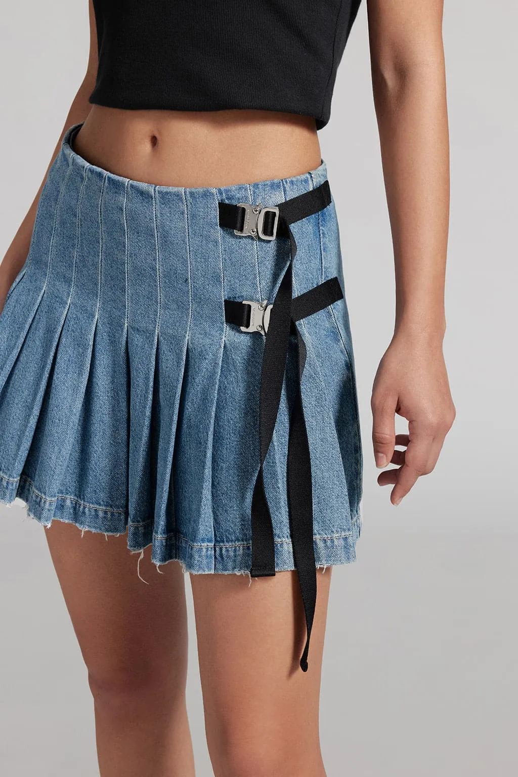 Vintage Slim Denim A-Line Skirt